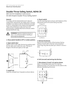 Double-Throw Safety Switch, NEMA 3R