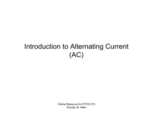 Introduction to Alternating Current (AC)