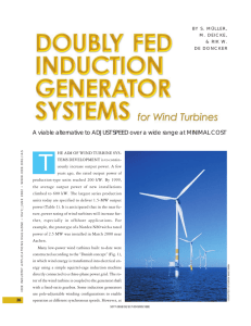 Doubly fed induction generator systems for wind turbines