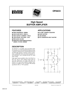 High Speed Buffer Amplifier