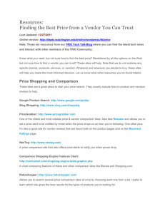 Resources: Finding the Best Price from a Vendor You Can Trust