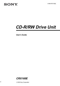 CD-R/RW Drive Unit