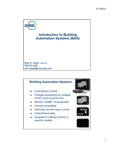 Introduction to Building Automation Systems (BAS)