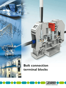 Bolt connection terminal blocks