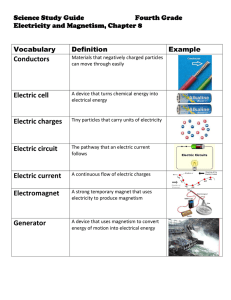 Conductors Electric cell Electric circuit Electromagnet Generator