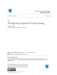 The High Scope Approach To Early Learning