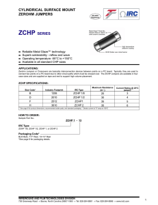 cylindrical surface mount zerohm jumpers zchp series