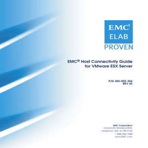 EMC Host Connectivity Guide for VMWare ESX Server