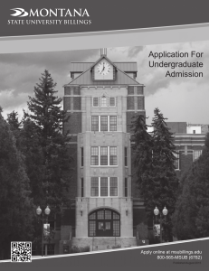 Application For Undergraduate Admission