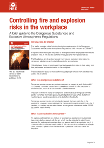 Controlling fire and explosion risks in the workplace