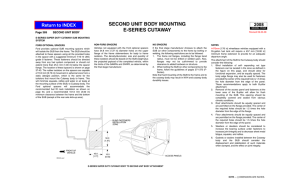 SECOND UNIT BODY MOUNTING E-SERIES CUTAWAY