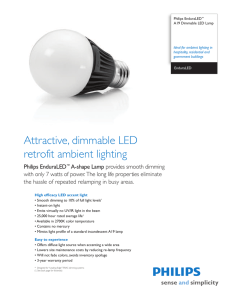 Attractive, dimmable LED retrofit ambient lighting