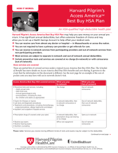 Access America Best Buy HSA - Harvard Pilgrim Health Care