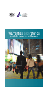 Warranties and refunds - a guide for consumers and business