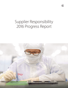 Supplier Responsibility 2016 Progress Report