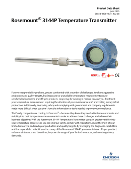 Rosemount™ Multipoint Thermocouple And RTD Profiling Sensors