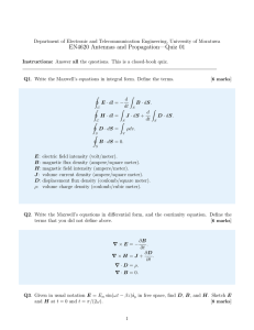 Quiz 01 Solution - Department of Electronic and Telecommunication