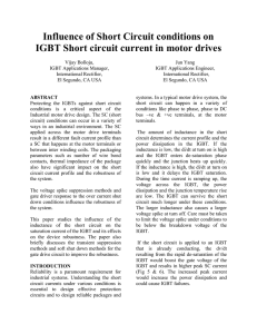 Influence of Short Circuit conditions on IGBT Short circuit