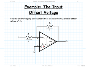 Example: The Input Offset Voltage
