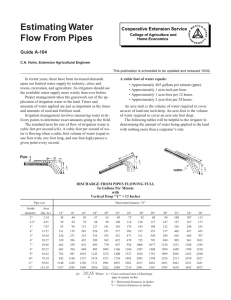 Estimating Water Flow From Pipes
