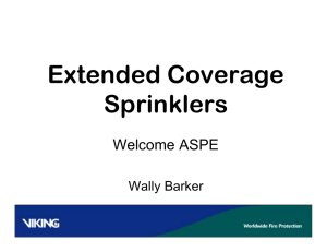 Extended Coverage Sprinklers