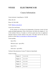 NTUEE ELECTRONICS III Course Information
