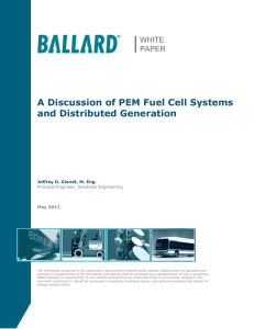 A Discussion of PEM Fuel Cell Systems and Distributed Generation