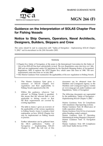 MGN 266 (F) - Guidance on the Interpretation of SOLAS Chapter