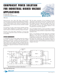 Component Power Solution for Industrial Higher Voltage