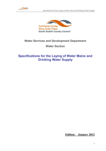 Specifications for the Laying of Water Mains and Drinking Water