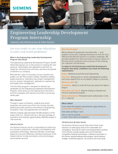 Engineering Leadership Development Program Internship
