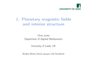 1. Planetary magnetic fields and interior structure