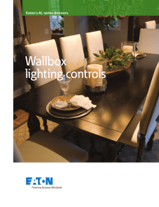 Wallbox lighting controls