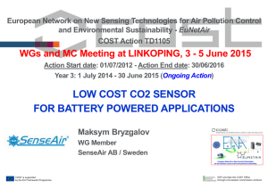 LOW COST CO2 SENSOR FOR BATTERY POWERED
