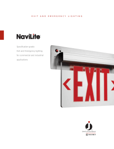 Specification-grade Exit and Emergency lighting for commercial and