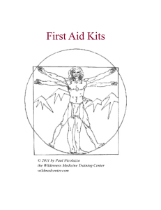 First Aid Kits - the Wilderness Medicine Training Center