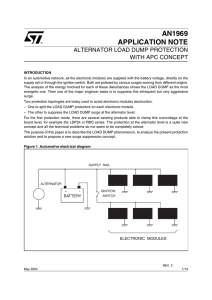 alternator load dump protection with apc concept