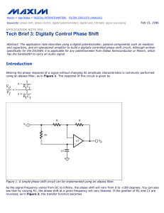 Tech Brief 3: Digitally Control Phase Shift