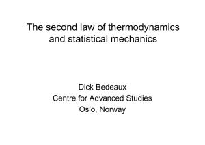 The second law of thermodynamics and statistical mechanics
