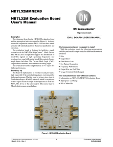 EVBUM2086 - NB7L32M Evaluation Board User`s Manual