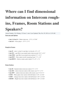 Where can I find dimensional information on Intercom rough