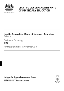 lesotho general certificate of secondary education