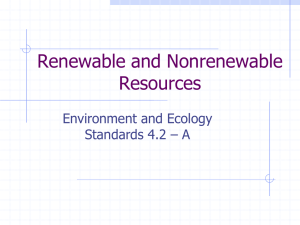 Power Point notes on Renewable and Nonrenewable Resources