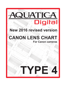 Canon Type 4 lens chart