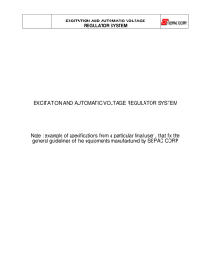 EXCITATION AND AUTOMATIC VOLTAGE REGULATOR SYSTEM