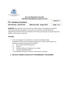 Emergency Procedures - Nova Southeastern University