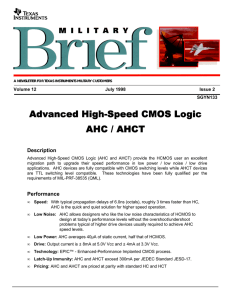 Advanced High-Speed CMOS Logic (AHC/AHCT)