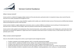 Version Control Guidance