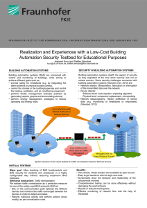 BUILDING AUTOMATION SYSTEMS SECURITY IN BUILDING