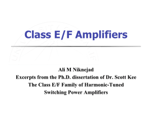Niknejad, "Class E/F Amplifiers"